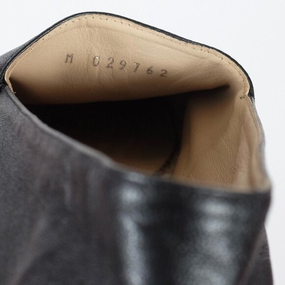 Chanel 40 US 10 espadrilles leather CC logo toecap black flats - Picture 7 of 7